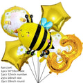 Honey Bee Decorazioni per feste di compleanno per bambini Set di stoviglie usa e getta Tovaglia Piatto di carta Tazza Palloncino Baby Shower Forniture fai da te