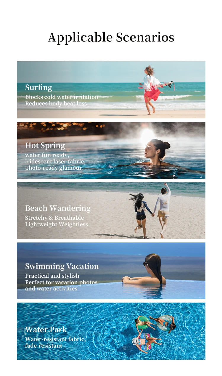 Nuovo Costume da Bagno Intero da Donna Nu-June, Asciugatura Rapida, Maniche Lunghe, Monokini con Schiena Scoperta, Push-Up, per Surf e Nuoto