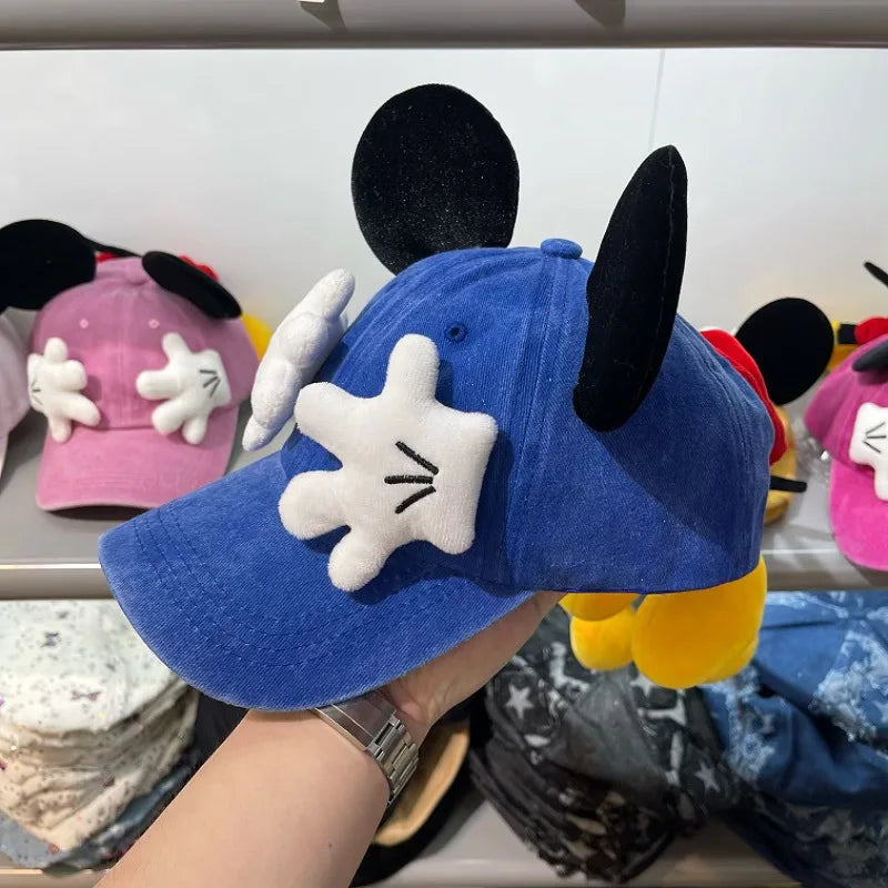 Berretto da Baseball con Orecchie da Topo Ragazze Cartoon Anime Stile Y2K