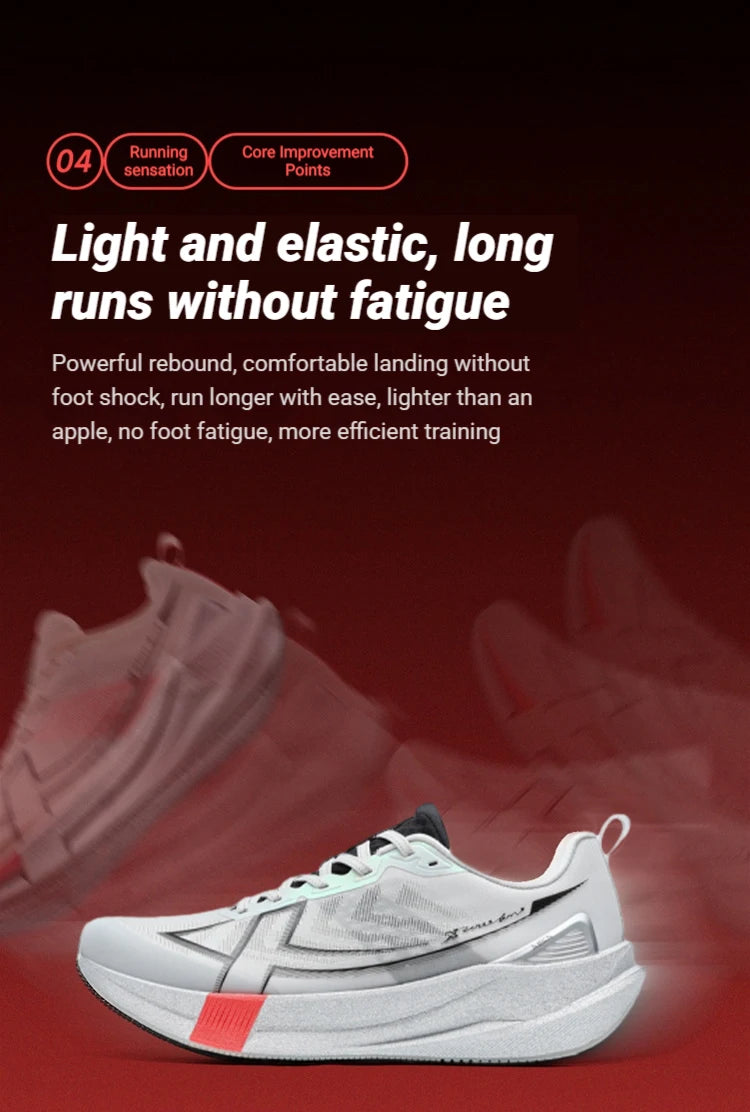 Xtep 2000 km 5.0 Scarpe da corsa Morbide scarpe da ginnastica universali Cuscino Durevole da jogging Scarpe leggere resistenti all'usura 874119110023