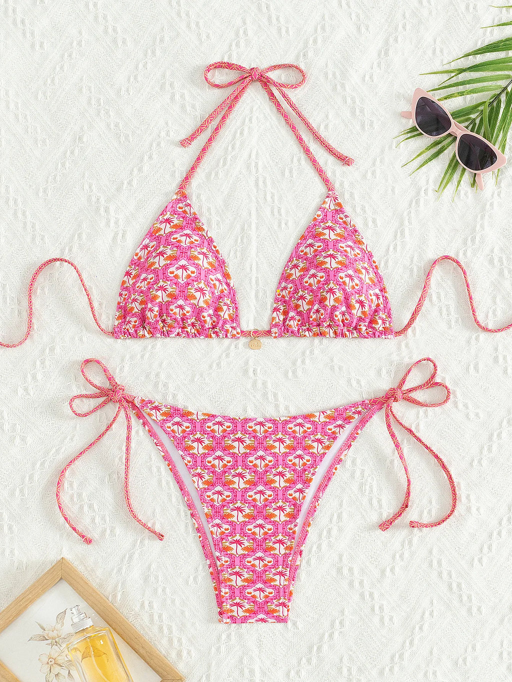 Nuovo Set Bikini Triangolo 2026 - Costume da Bagno Push-Up con Stampa Floreale e Slip Brasiliano