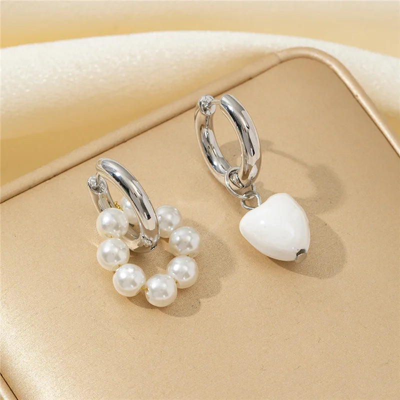 2024 Orecchini a cerchio a cerchio con perle di nappa di dichiarazione di moda bohémien per le donne Ragazze eleganti gioielli da sposa regalo