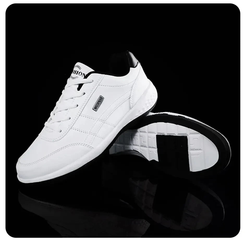 Scarpe da ginnastica da uomo Scarpe casual sportive Scarpe da passeggio da uomo in pelle per esterni Quattro stagioni Fondo morbido