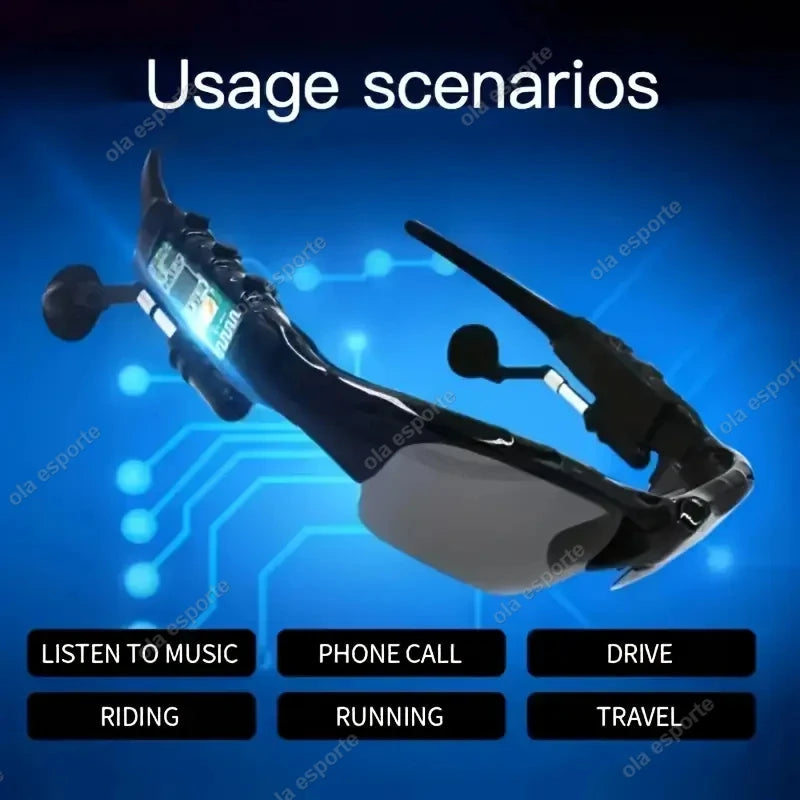 Sport Stereo Wireless Bluetooth Occhiali intelligenti Chiama Ciclismo 5.0 Auricolare Telefono Occhiali da sole da guida polarizzati Occhiali da equitazione