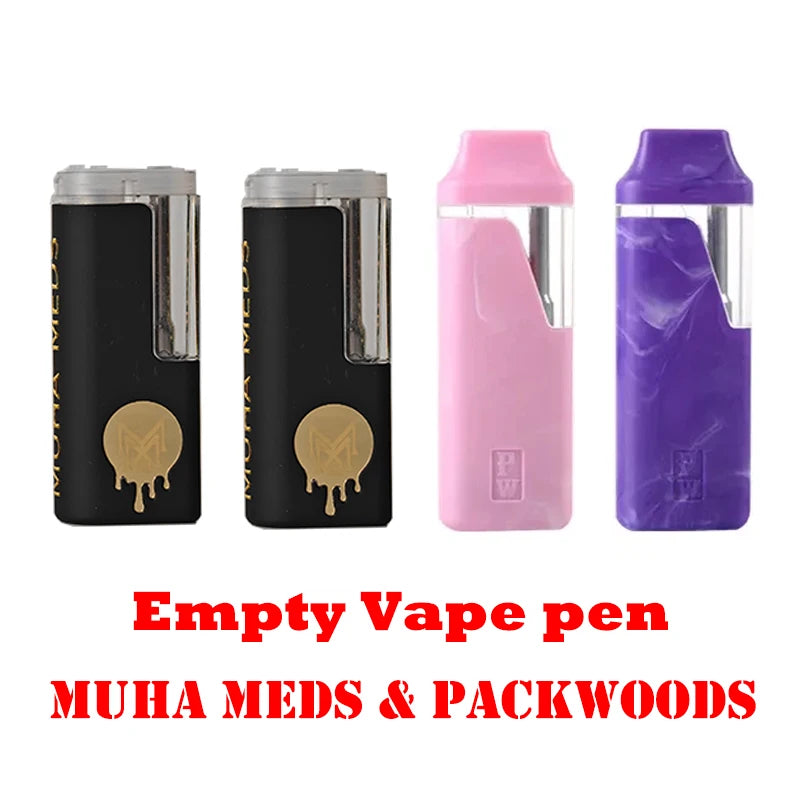 Confezione regalo Packwoods X Runtz 1.0ml e Muha Meds 2.0ml Vape Pen 380mah Cartuccia vuota Sigarette elettroniche ricaricabili Vaporizzatore