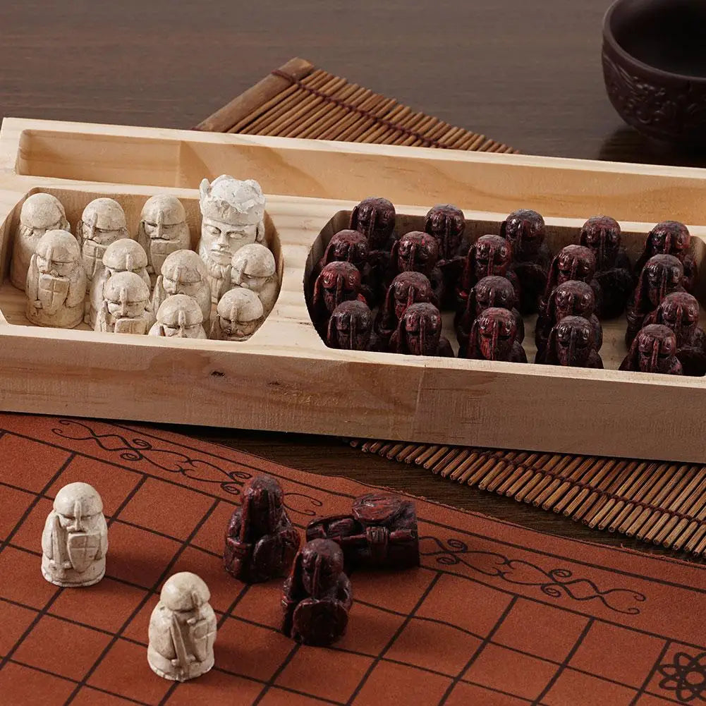 Nuovo gioco da tavolo portatile di strategia tradizionale realizzato per adulti Bambini Classico due giocatori da tavolo Viaggio Vintage Viking Ches C8K2
