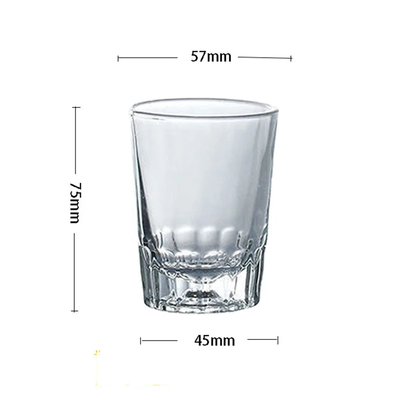 6 pz/4 pz/2 pz/1 pz tazza da tè 90ml tazza di vetro resistente al calore tazza di acqua trasparente addensato tazza di birra tazza di vino tazza di caffè per la casa