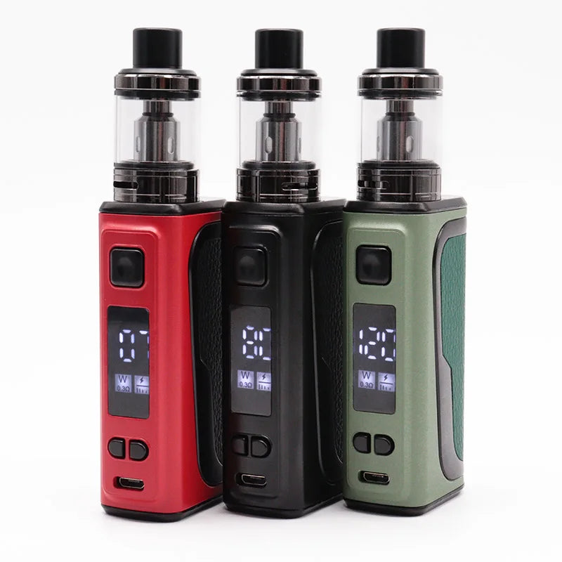 Sigaretta elettronica 120W Box Mod Vape Kit Batteria incorporata da 2200 mAh Serbatoio da 2,5 ml Schermo OLED Sigaretta elettronica Vaper Pen Vaporizzatore Vapor