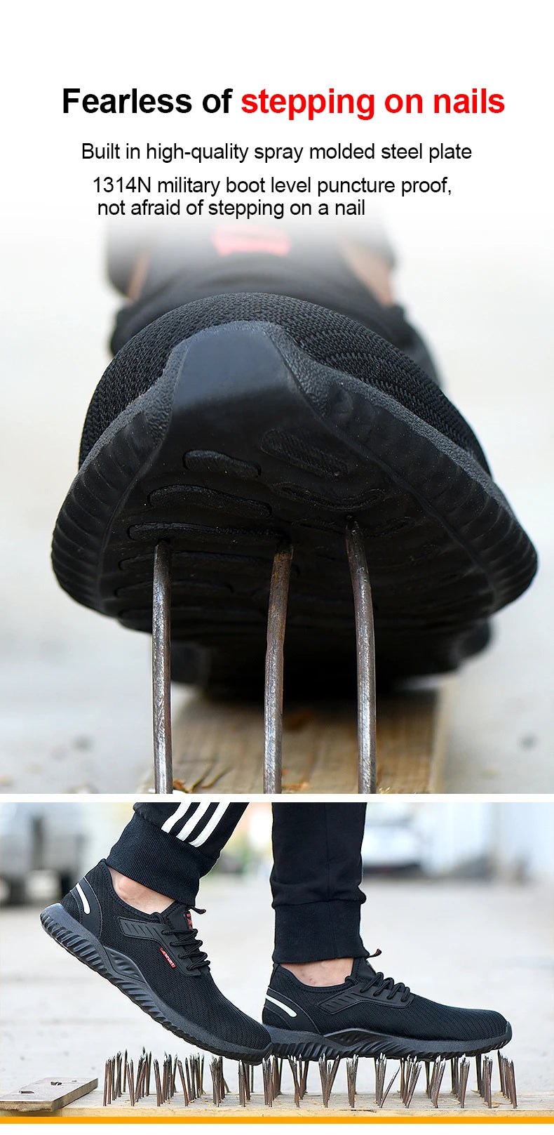 Sneakers da lavoro scarpe con punta in acciaio scarpe antinfortunistiche da uomo scarpe da lavoro antiforatura stivali moda indistruttibile calzature sicurezza