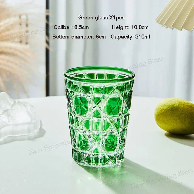 Bicchieri da whisky creativi scozzesi colorati in stile europeo, boccali di birra, bicchiere intagliato a mano, tazza d'acqua, tazza di vino, geometrico