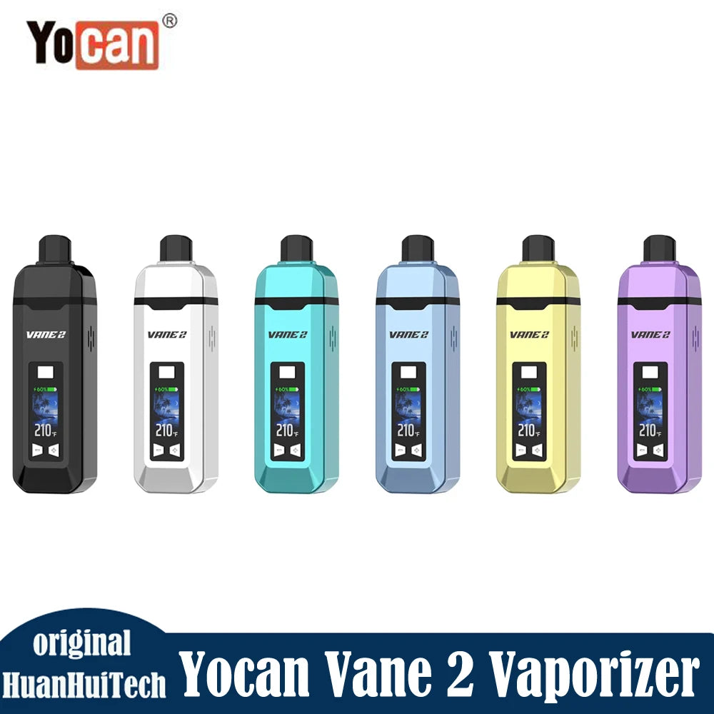 Vaporizzatore per erbe secche originale Yocan Vane 2 Batteria ricaricabile da 1200 mAh Camera in ceramica con display LCD a colori Kit per sigaretta elettronica