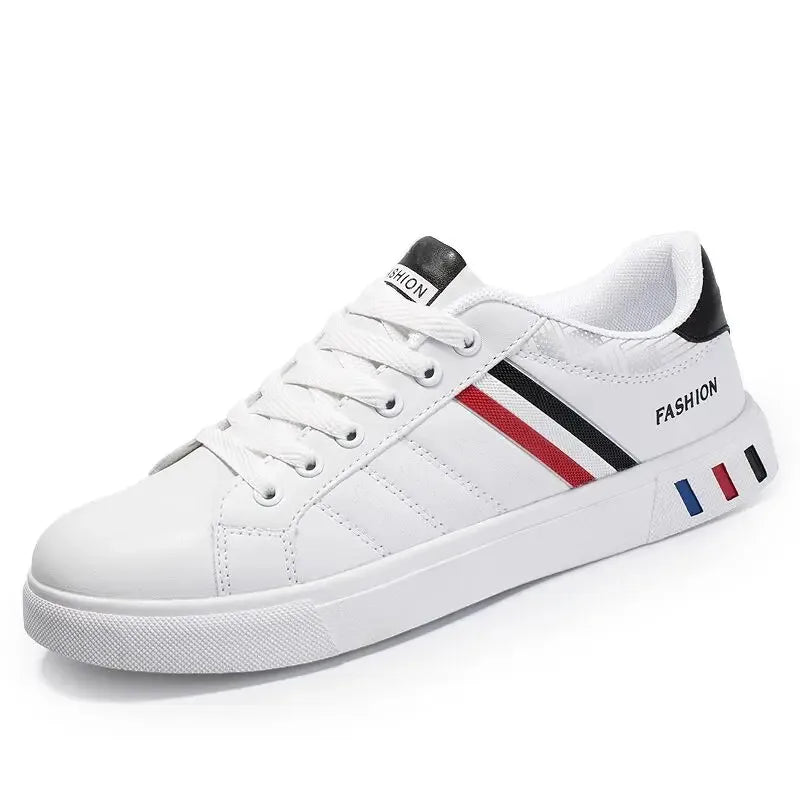 Sneakers casual da uomo, scarpe sportive comode e alla moda, mocassini da uomo di grandi dimensioni, sneakers vulcanizzate bianche piatte 46