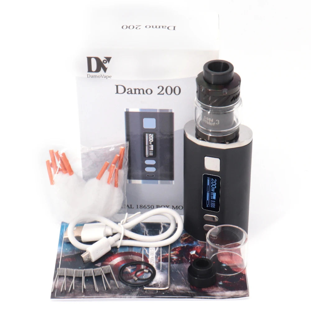 Sigaretta elettronica 200W VAPE Box Mod 4400mah Batteria Zeus Sub Ohm Serbatoio Dead Rabbit V1/v3 Rta Doppia bobine Atomizzatore Vape Kit