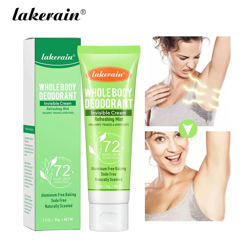 Whole Body Deodorant Deeply Improve Odor Refreshing Non-sticky Mild Formula Multiple Fragrances Creamy Texture Pre-Deodorant