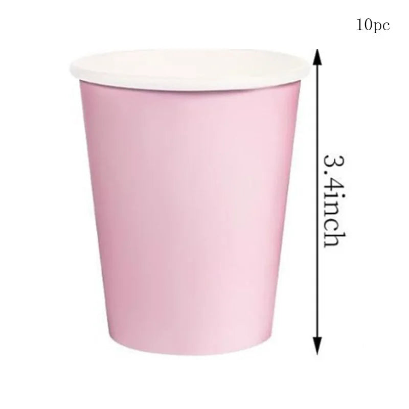 Piatti per feste usa e getta a forma di petalo viola chiaro blu da 7/9 pollici Ragazze Rosa Decorazione di compleanno per matrimoni Forniture per feste per baby shower