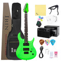 IRIN Chitarra elettrica verde 24 tasti 6 corde Doppio pickup Chitarra elettrica Principianti che suonano la chitarra con parte