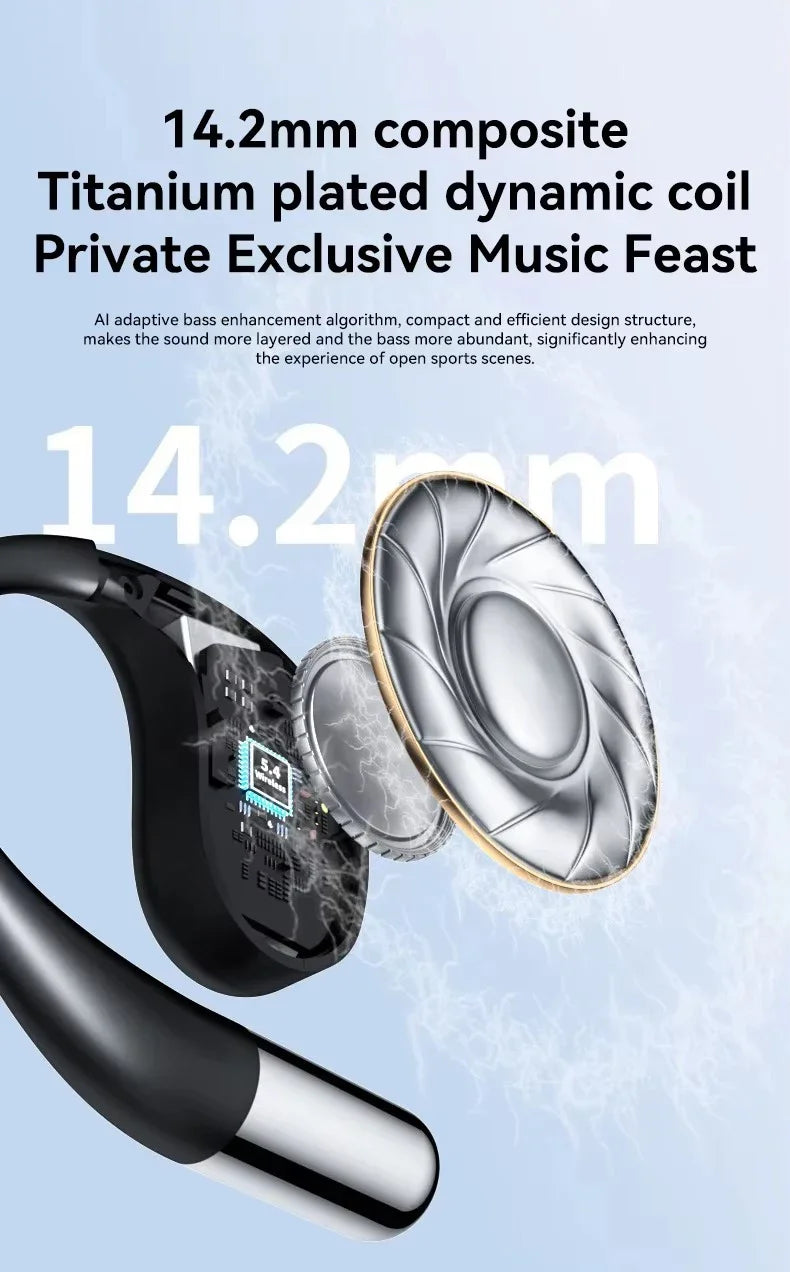 EARDECO Business Auriculares Cuffie Bluetooth Auricolari wireless Auricolari Bass Stereo Cuffie sportive con microfono Audifonos