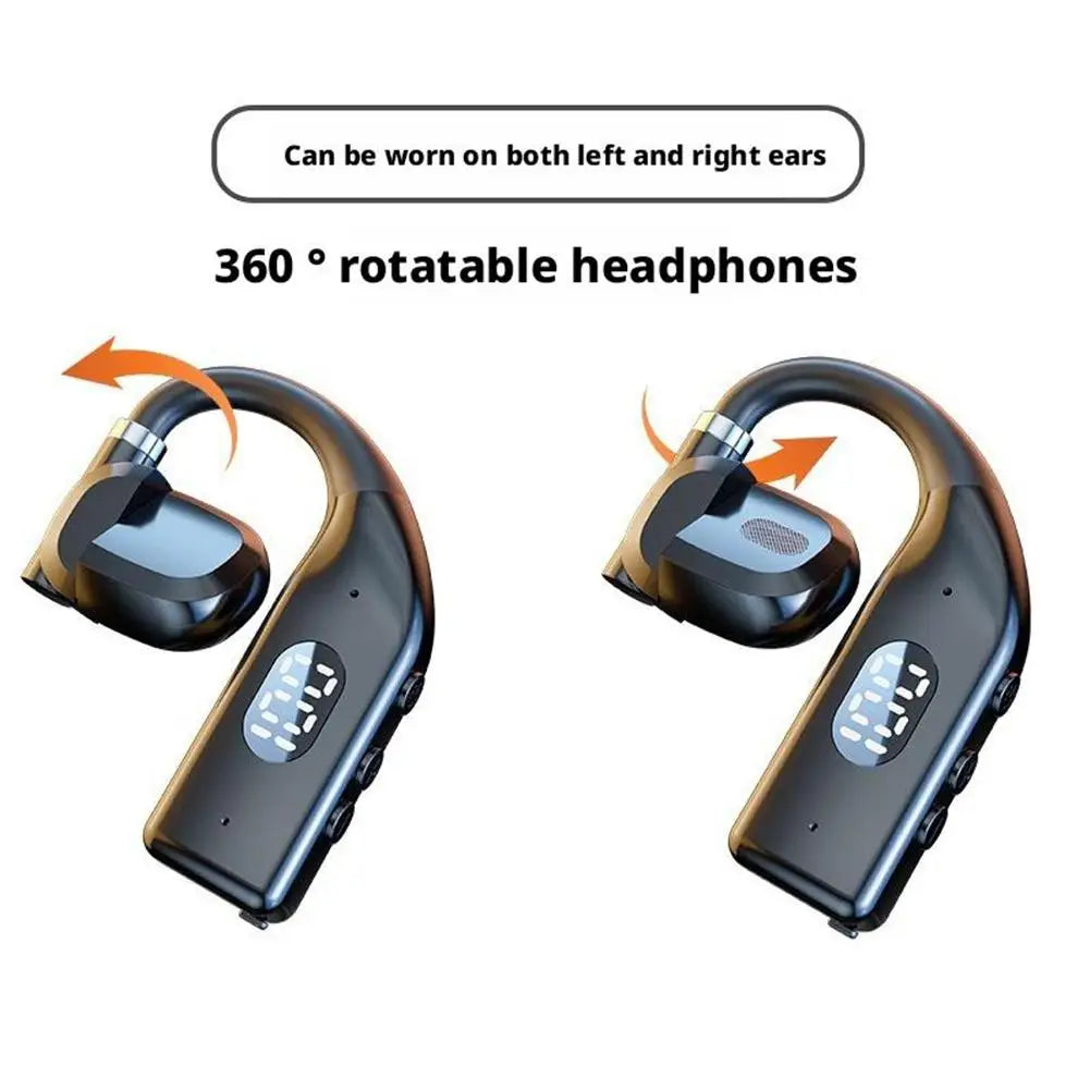 Auricolari singoli Cuffie da lavoro in standby lungo Cuffie mono impermeabili Chiamata esterna Auricolari wireless Bluetooth