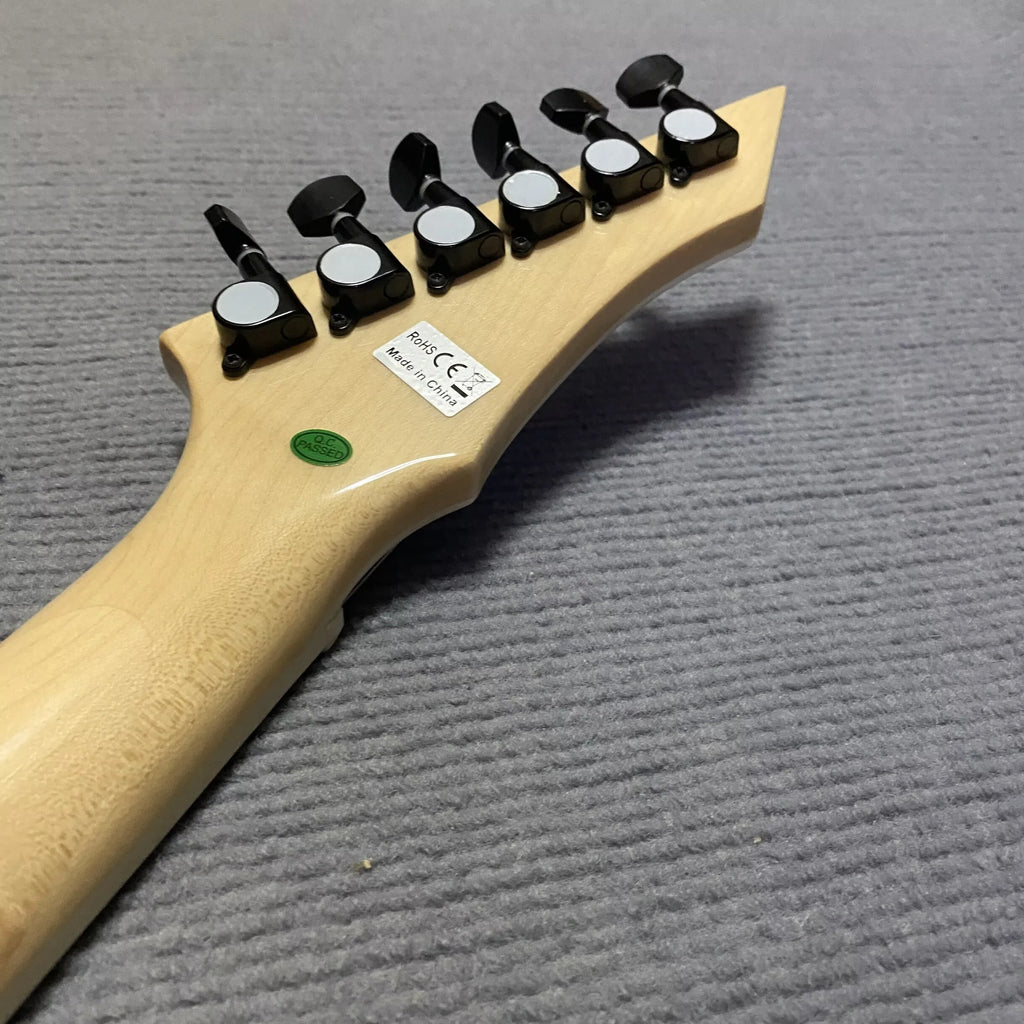 Chitarra in Legno Naturale dalla Forma Insolita, Consegna Espressa in 48 Ore di Chitarre Elettriche con Foto Reali e Video
