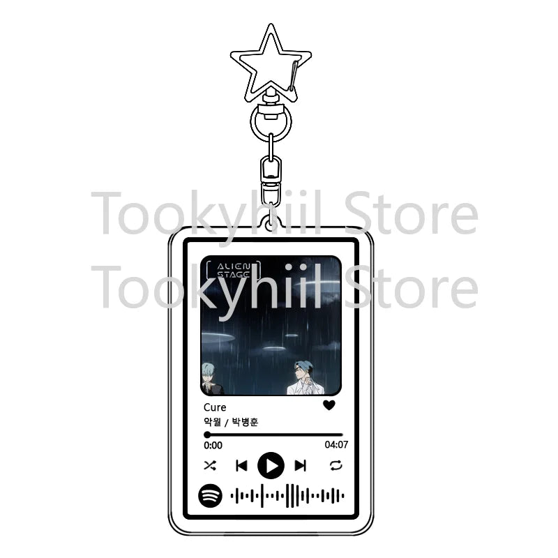 Popolare 26 brani Alien Stage Music Portachiavi Colonna sonora originale LUKA Accessorio per donna Ciondolo per borsa Playlist Codice Keying Fans Regalo