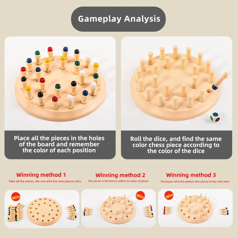 Giocattoli educativi per la prima infanzia per bambini e bambine, gioco di memoria a scacchi, gioco da tavolo interattivo per famiglie e asili nido