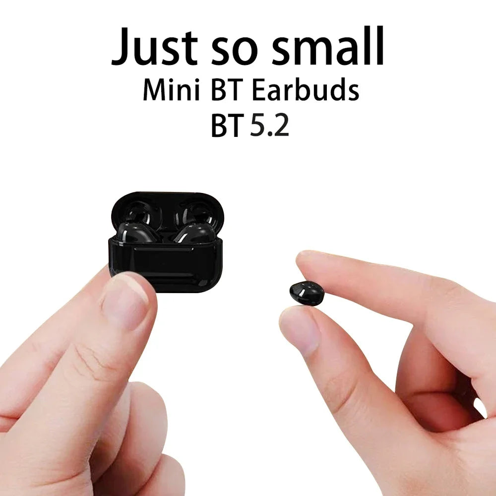 Mini cuffie per il sonno invisibili Auricolari wireless Bluetooth TWS con microfono Auricolari in-ear con cancellazione del rumore Cuffie sportive