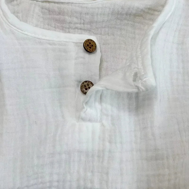 T-shitrs in cotone organico per neonati neonati Toddlers ragazzi top Casual primavera estate carino morbido mussola vestiti 0-6 anni maglietta morbida
