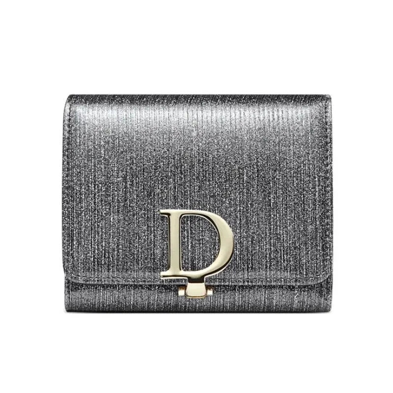 Portafoglio Corto in Pelle di Vacchetta per Donna, Elegante e Alla Moda, con Protezione Anti-RFID per Ragazze