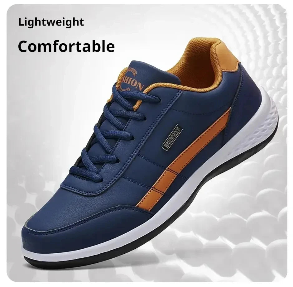 Scarpe da ginnastica da uomo Scarpe casual sportive Scarpe da passeggio da uomo in pelle per esterni Quattro stagioni Fondo morbido