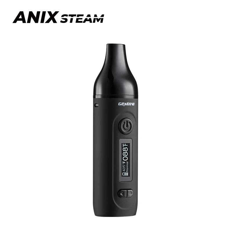 Kit vaporizzatore originale Anix Gemini per erbe secche Batteria da 2200 mAh Camera di riscaldamento in acciaio inossidabile con schermo OLED Kit di erbe per penna Vape