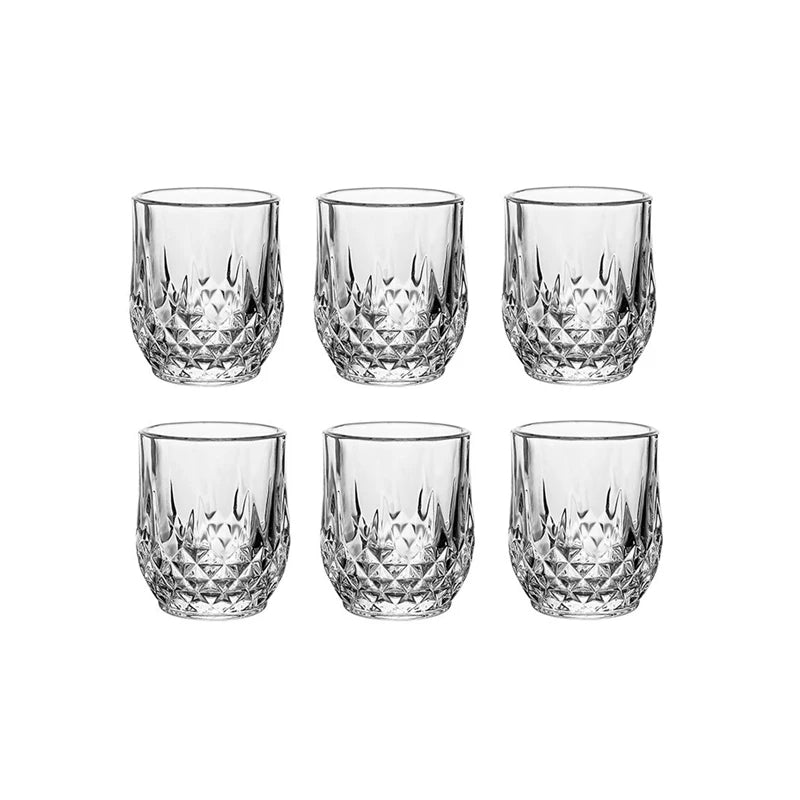 Set da 6 bicchieri da vino di lusso, bicchieri di vetro trasparenti, bicchieri da cocktail squisiti, bicchieri da whisky in stile europeo, bicchieri da birra Brandy