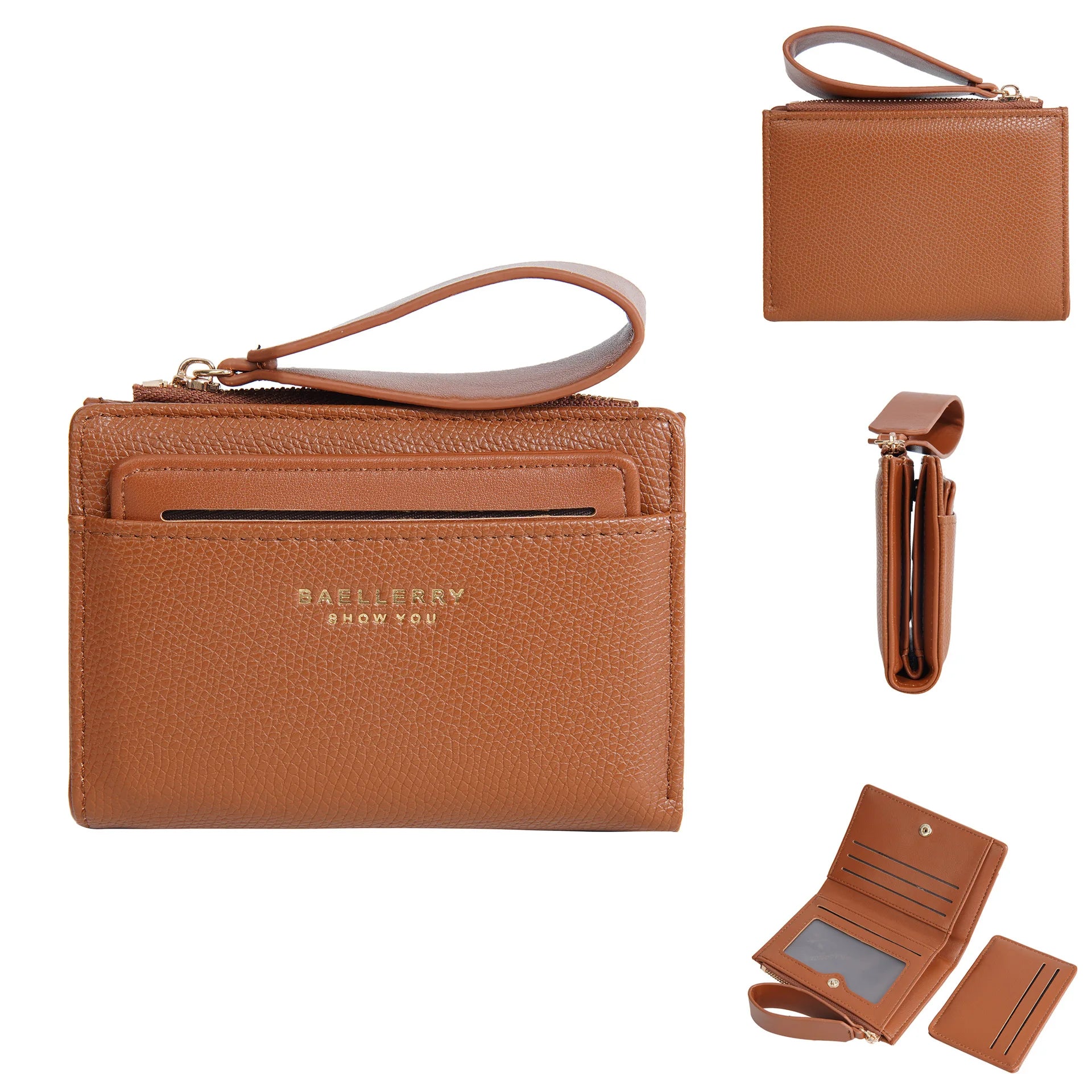 Portafoglio di Lusso Baellerry per Donne, Elegante Portamonete Sottile in Pelle PU con Scomparti Multipli per Carte
