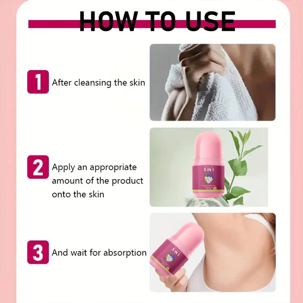 3-in-1 Deodorizing Cream. 72hr Odor Control. Refreshing Moisturizing Fragrant Skin. Summer Essential Stick. 50g Net.