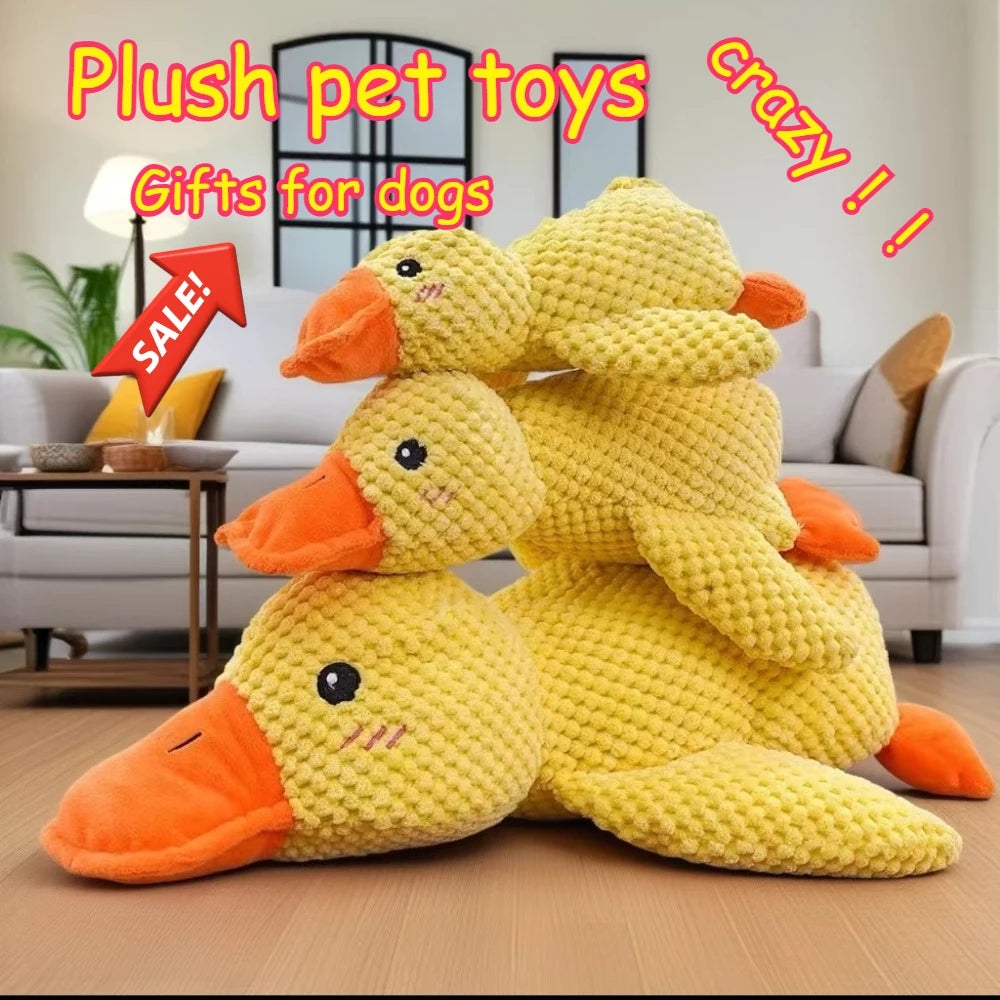 1/3PCS Things For Dogs Dog Accessories Dog Supplies Calming Duck Squeaky Plush Toy Luxury Sleep Aid Durable Puppy Companion Pet