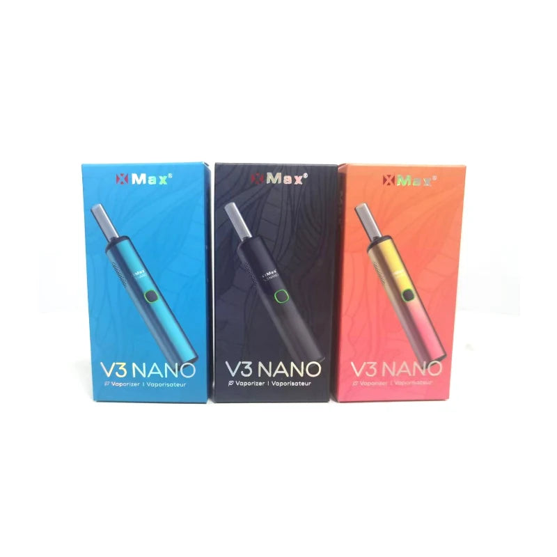 Nuovo Arrivo XMAX V3 Nano Kit Vaporizzatore per Erbe Secche con Batteria Integrata da 1000mAh, Riscaldamento Ibrido, Bocchino in Vetro, Penna Vape TC, Sigarette Elettroniche