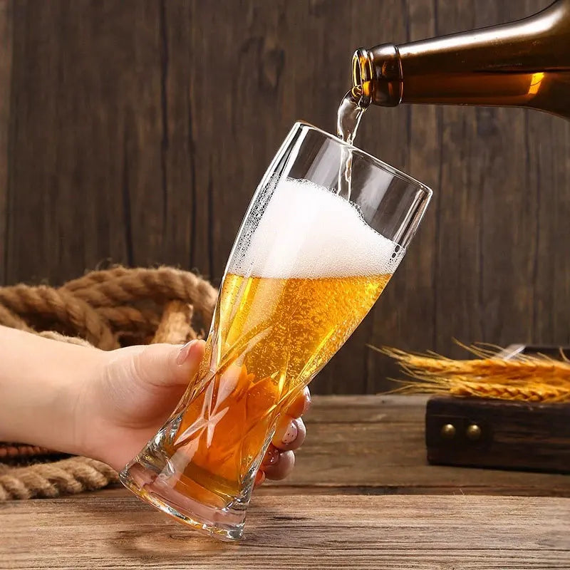 1 pz Bicchieri da Birra in Vetro Incisi Creativi, Tazze Artigianali Incise per Birrifici, Bicchieri da Birra alla Spina di Grande Capacità, Bicchieri di Alta Gamma