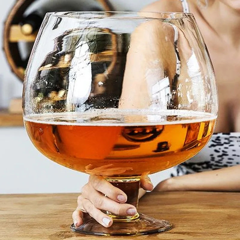 Bicchieri da festa di grande capacità in vetro, vino, birra, brandy, bicchiere di succo per raccogliere una grande tazza da bar, tazza per bevande
