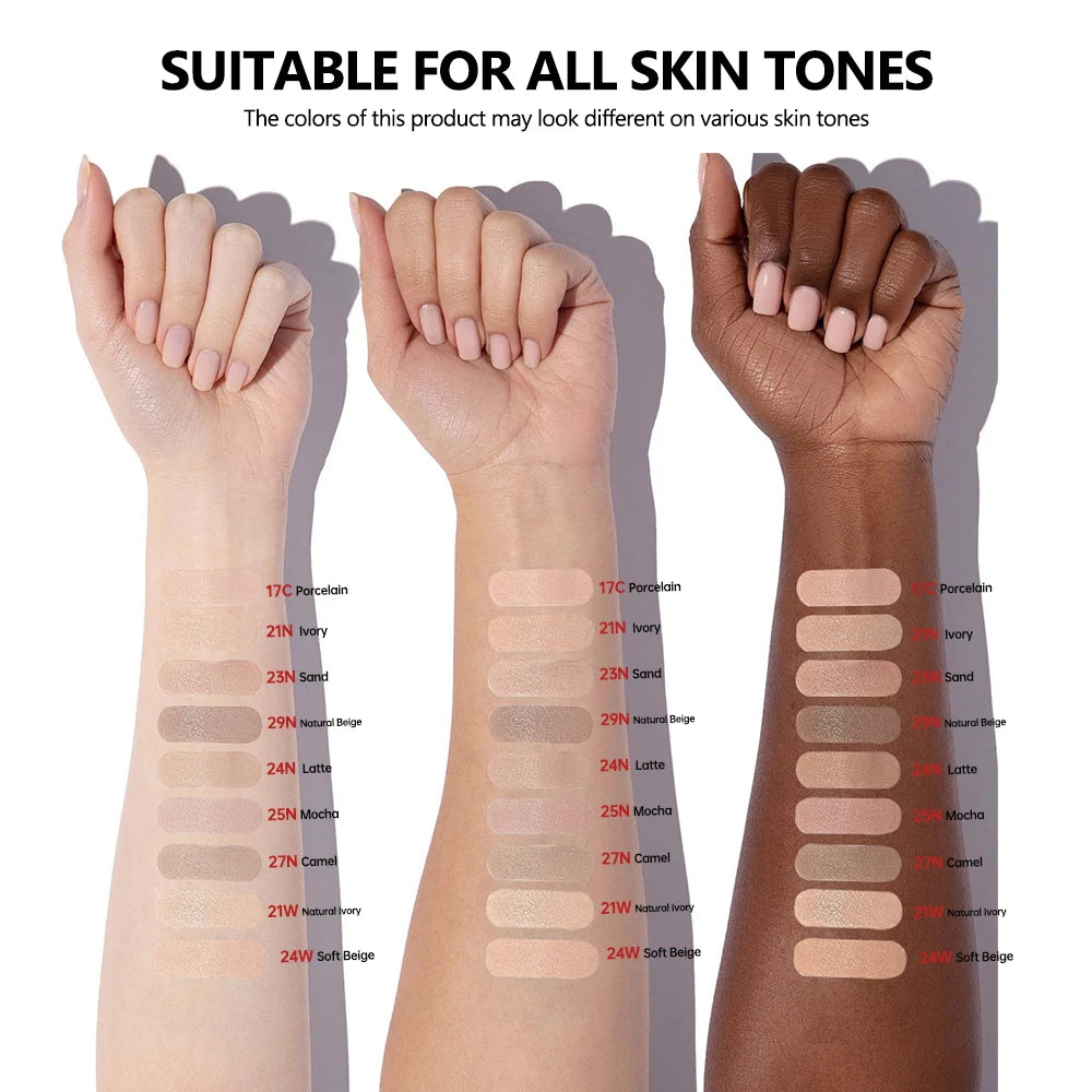 Lakerain Cushion Foundation Sunscreen Waterproof Long-lasting Brighten Foundation Cream Women Base Makeup Face Korean Cosmetics