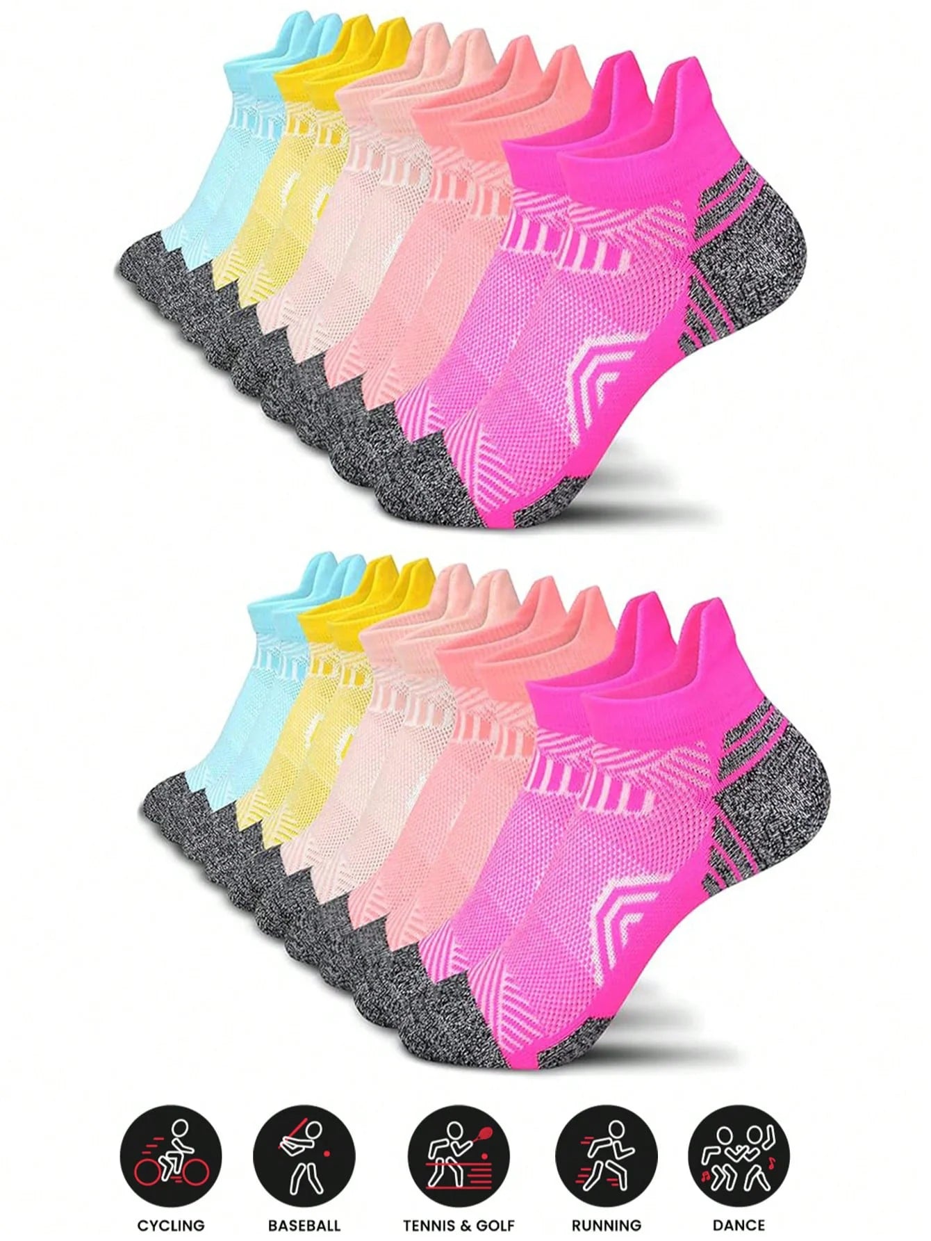 5/10 Pairs Women's Men's Accsesories Socks  Ankle Socks  Cheap Sales Clothes Y2K Cute Sports Funny Shoes Gift  Valentine’s Day