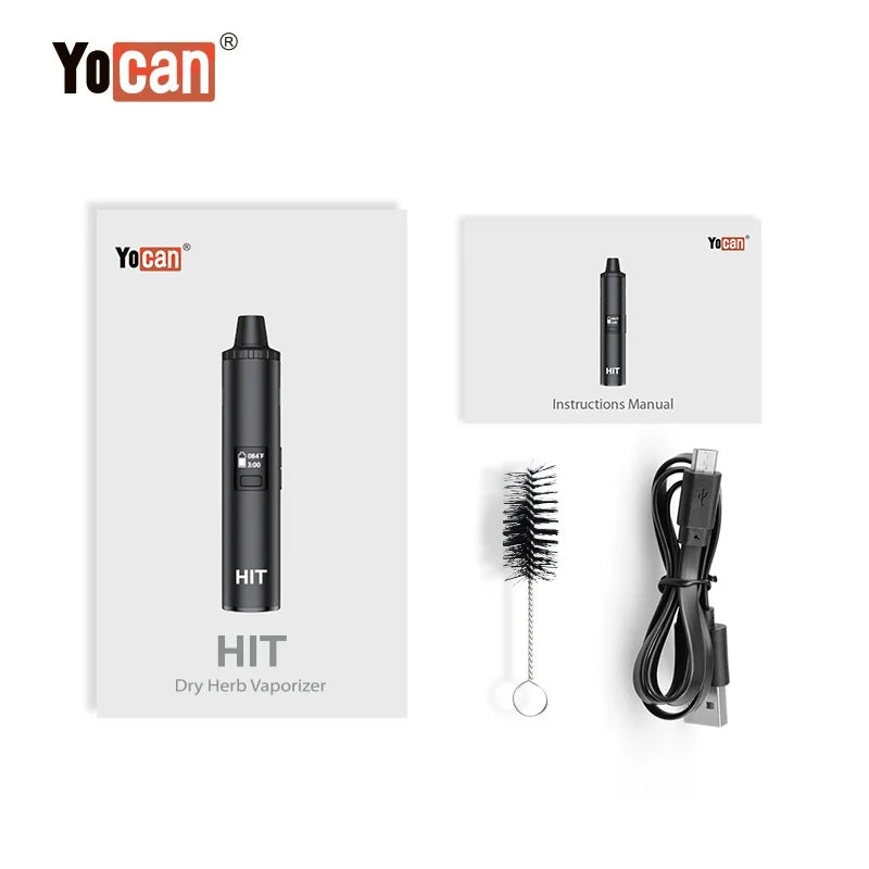 Originale Yocan Hit Kit vaporizzatore per erbe secche E Cigs Type-C OLED 1400mAh camera di riscaldamento in ceramica Herbva Xmax Vane Herbal Vape Pen