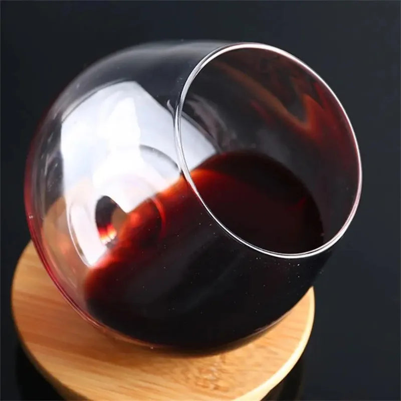 1Pc Irregolare Whisky Bicchiere di Vino Rotante Pancia Alta Birra Whisky Brandy Cocktail Bere Bicchiere di Vino Bicchiere Giù Bar di Vetro