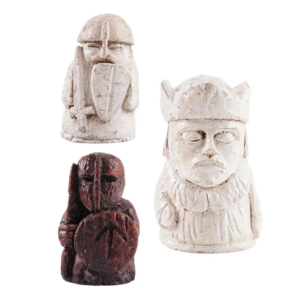 Nuova strategia tradizionale gioco da tavolo portatile realizzato per adulti bambini classico due giocatori da tavolo viaggio Vintage Viking Ches V5H8
