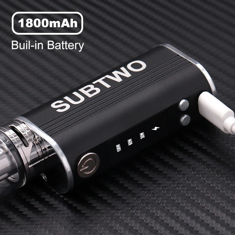 Sigarette elettroniche SUB DUE Kit mod box da 100 W 1800 mAh 30 W/60 W/100 W Regolazione dell'alimentazione con penna Vape atomizzatore flusso d'aria inferiore da 0,3 ohm 2,5 ml
