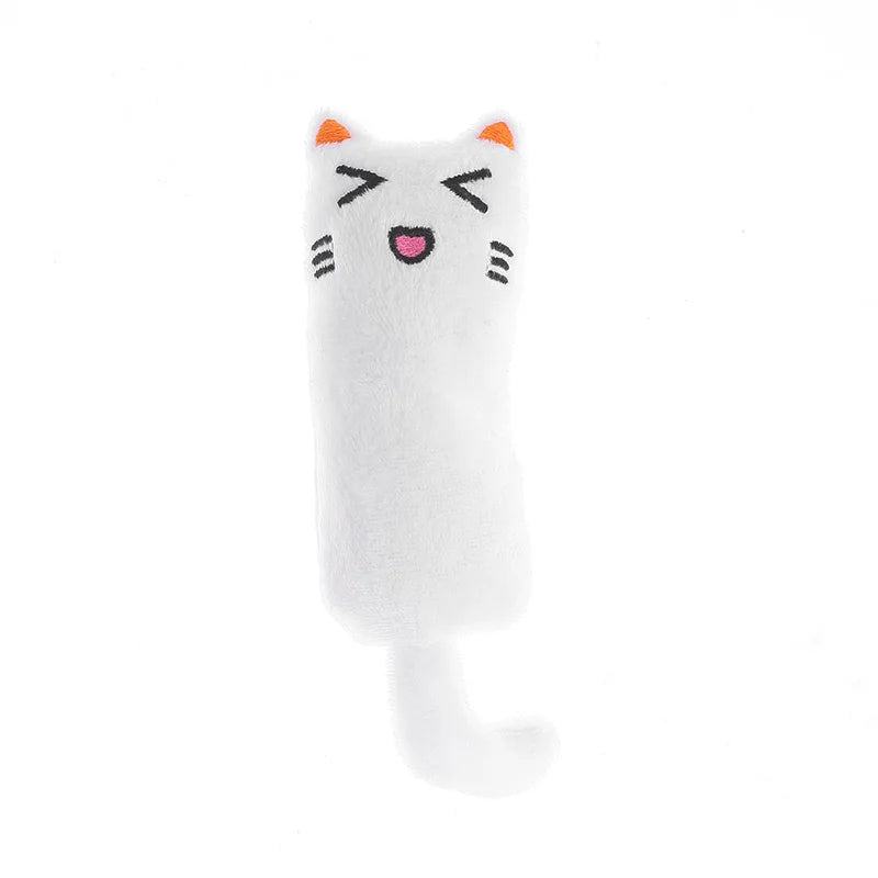 Simpatici giocattoli per gatti Divertenti giocattoli interattivi per gatti in peluche Mini digrignamento dei denti Giocattoli con erba gatta Gattino da masticare Giocattolo stridulo Accessori per animali domestici