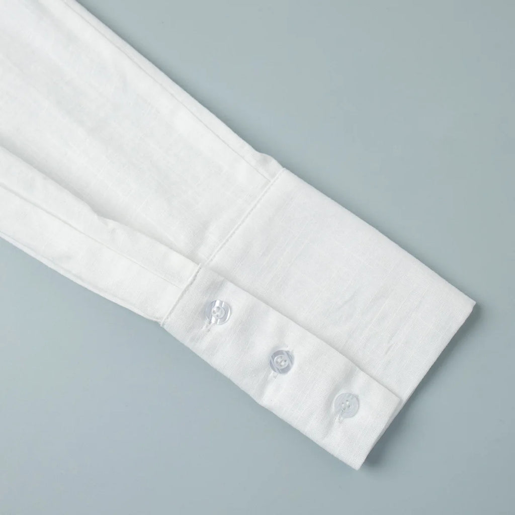 Abito chemisier casual da donna tinta unita con lacci, estivo, con risvolto, maniche lunghe, bottoni, mini abito plissettato, copricostume da spiaggia, outfit per vacanze 2026