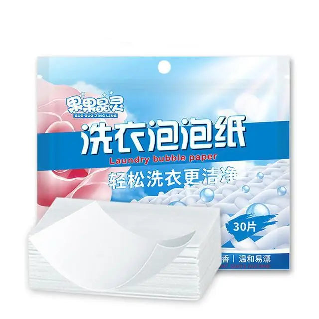 Lenzuola detersivo per bucato Compresse per bucato facile da sciogliere Sapone da bucato detersivo per pulizia profonda forte per lavatrice