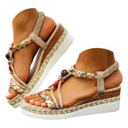 Sandali Boho Suola Spessa Cinturino Intrecciato – Colorati Donna