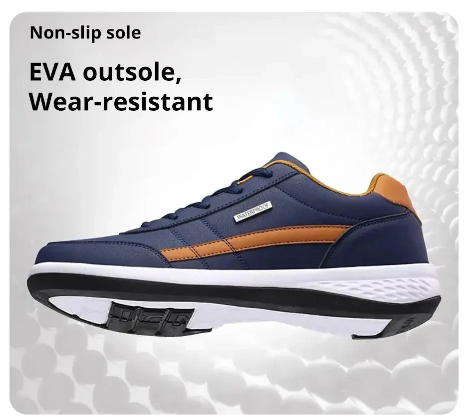 Scarpe da ginnastica da uomo Scarpe casual sportive Scarpe da passeggio da uomo in pelle per esterni Quattro stagioni Fondo morbido