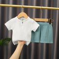 Set di 2 Pezzi per Neonati in Cotone, Abbigliamento per Bambine e Bambini, Magliette e Pantaloncini in Mussola, Design Morbido per Neonati