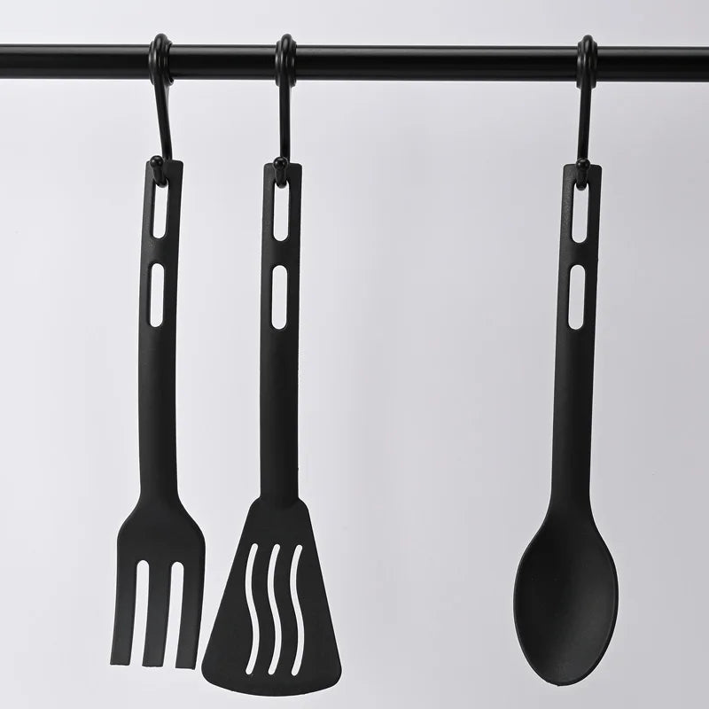 3pcs Nylon Kitchenware Shovel Spoon Surface Fork Slotted Turner Solid Spoon Fork Children's Shovel Fork Spoon Tableware
